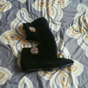 Faux Fur Black Shoes